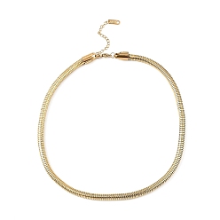 Золотой 304 ожерелье из круглой змеиной цепи из нержавеющей стали, для изготовления колье из бисера, золотые, 15.67 дюйм (39.8 см)