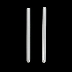 Humo Blanco Pendientes de barra recta de cerámica con circonita biocerámica hipoalergénica, aretes tipo piercing, sin decoloración y sin níquel, whitesmoke, 12 mm, pin: 0.8 mm