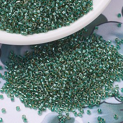 (DB0917) Sparkling Turquoise Green Lined Topaz MIYUKI Delica Beads, Cylinder, Japanese Seed Beads, 11/0, (DB0917) Sparkling Turquoise Green Lined Topaz, 1.3x1.6mm, Hole: 0.8mm, about 10000pcs/bag, 50g/bag