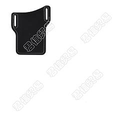 Black Gorgecraft 2Pcs PU Leather Mobile Phone Belt Pouch, Hiking Phone Case Cover, Black, 16.8x13.5x0.35cm