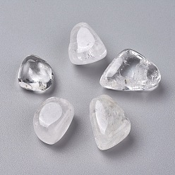 Quartz Crystal Natural Quartz Crystal Beads, Tumbled Stone, Healing Stones for 7 Chakras Balancing, Crystal Therapy, Vase Filler Gems, No Hole/Undrilled, Nuggets, 20~35x13~23x8~22mm