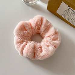 Розовый Плюшевые эластичные аксессуары для волос, для девочек или женщин, резинка для волос / резинки для волос, туманная роза, 120 мм