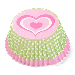 Cœur Emballages de petits gâteaux, outil de cuisson bricolage, motif de coeur, 67.5x29.5mm, environ 95~100 pcs / boîte