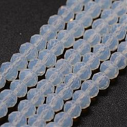 Azur Brins de perles opalite, rondelle, facette, azur, 2~3x2mm, Trou: 1mm, Environ 200 pcs/chapelet, 17.32 pouce