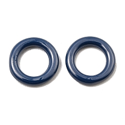 Marina Azul Anillo de unión de cerámica con circonita bioceramics, sin níquel, sin decoloración e hipoalergénico, conector de anillo redondo, azul marino, 12x2 mm, diámetro interior: 7.5 mm