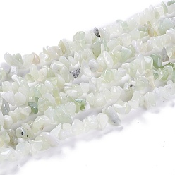New Jade Natural New Jade Chip Bead Strands, 5~8x5~8mm, Hole: 1mm, about 31.5 inch