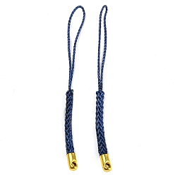 Bleu De Prusse Sangles mobiles en corde polyester, avec accessoires en fer plaqués or , null, 7.6~8.1 cm