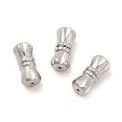 Stainless Steel Color 304 Stainless Steel Screw Clasps, Column, Stainless Steel Color, 11x5mm, Hole: 0.8mm