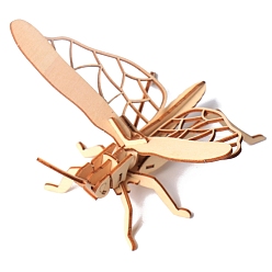 Insects Insecto 3d rompecabezas de madera simulación animal ensamblaje, diy modelo de juguete, para niños y adultos, langosta, producto terminado: 17x17x17 cm