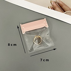 Clear Rectangle Plastic Anti-oxidation Jewelry Zip Lock Bags, Top Seal Bags for Rings Earrings Bracelets Storage, Clear, 8x7cm, Unilateral Thickness: 7.8 Mil(0.2mm)