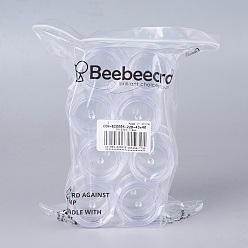 Clear Plastic Bead Containers, Seed Beads Containers, Column, Clear, 4.3x4cm, Capacity: 35ml, 16pcs/box