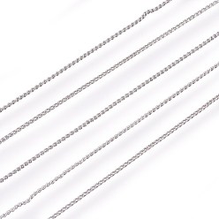 Stainless Steel Color 304 Stainless Steel Rope Chains, Unwelded, Stainless Steel Color, 1mm