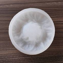 Blanco Moldes de silicona para cenicero con forma de volcán diy, moldes de almacenamiento, para resina, yeso, fabricación artesanal de cemento, blanco, 128x66 mm