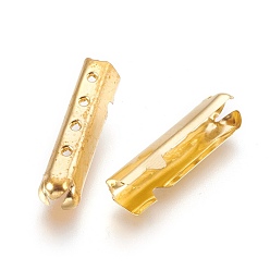Золотой Ремонт шнурков, металлические наконечники для шнурков, золотые, 23x4x6.5 мм, отверстия: 1 мм, внутренний: 4 мм