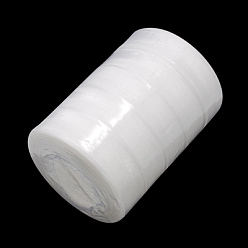 White Sheer Organza Ribbon, Wide Ribbon for Wedding Decorative, White, 1 inch(25mm), 250Yards(228.6m)