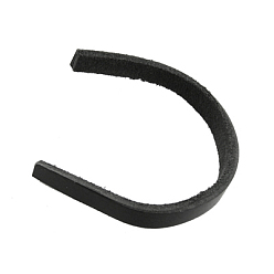 Black Cowhide Leather Cord, Leather Jewelry Cord, Black, about 6mm wide, 2.5mm thick