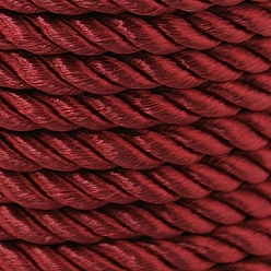 Темно-Красный Витая нейлоновая нить, темно-красный, 5 мм, около 18~19 ярдов / рулон (16.4 м ~ 17.3 м / рулон)