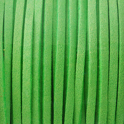 Зеленый лайм Шнуры из искусственной замши, искусственная замшевая кружева, зеленый лайм, 3x1.5 мм, 100 ярдов / рулон (300 футов / рулон)