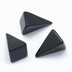 Obsidienne Des billes d'obsidienne naturelles, cône, perles non percées / sans trou, 25x14x14.5mm