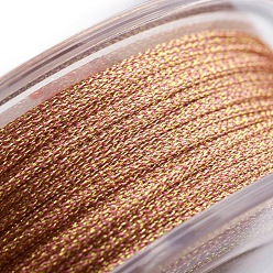Sandy Brown Polyester Metallic Thread, Sandy Brown, 1mm, about 32.8 yards(30m)/roll