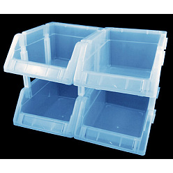 Blue Plastic Beads Display Trays, Blue, 6-3/4x4-3/4x3-1/8 inch(17x12x8cm), 12pcs/set