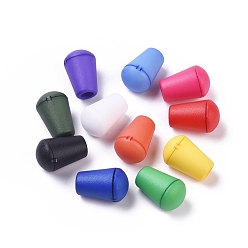 Mixed Color Plastic Detachable Bell Stopper Cord Ends, with Locking Lid Cap, for Backpack Drawstrings Accessories, Mixed Color, 18x12mm, Hole: 4.5mm