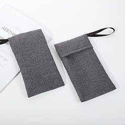 Темно-Серый Нейлоновые пенящиеся сетки, мыльная сетка, двухслойные сетки из пенопласта, для чистки лица, темно-серый, 20x12 см
