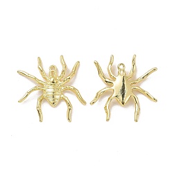 Light Gold Rack Plating Alloy Halloween Style Pandants, Spider, Light Gold, 37x35.5x4mm, Hole: 1.7mm