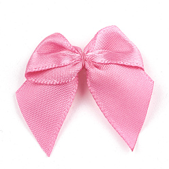 Hot Pink Handmade Woven Costume Accessories, Bowknot & Hair Bows, Hot Pink, 25~35x30~35x2~3mm