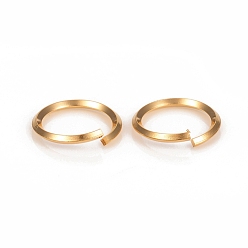Золотой 304 кольцо из нержавеющей стали, открытые кольца прыжок, золотые, 15 датчик, 15.2x1.5 мм, внутренний диаметр: 11.2 мм