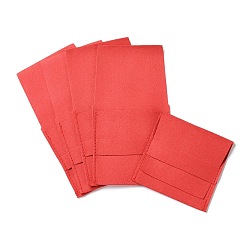 Red Microfiber Jewelry Pouches, Foldable Gift Bags, for Ring Necklace Earring Bracelet Jewelry, Square, Red, 8x7.8x0.3cm
