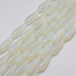 Opalite Perles opalite brins, larme, 30x10mm, Trou: 1mm, Environ 13 pcs/chapelet, 14.9 pouce (38 cm)
