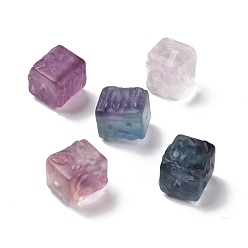 Fluorite Natural Fluorite Beads, Cube, 12.5~13x12.5~13x12.5~13mm, Hole: 1.4mm
