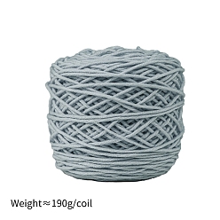 Gainsboro 190g 8-Ply Milk Cotton Yarn for Tufting Gun Rugs, Amigurumi Yarn, Crochet Yarn, for Sweater Hat Socks Baby Blankets, Gainsboro, 5mm