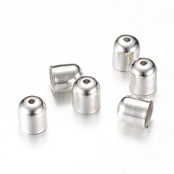 Platinum Iron Cord Ends, End Caps, Platinum, 9x8mm, Hole: 1.5mm, Inner Diameter: 7.5mm
