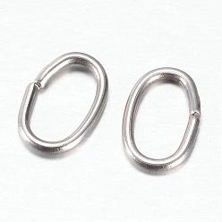 Stainless Steel Color 201 Stainless Steel Quick Link Connectors, Linking Rings, Oval, Stainless Steel Color, 6x4x0.7mm, Hole: 2.8x5mm, 3000pcs/bag