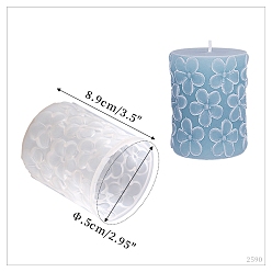Flower Pillar DIY Silicone Candle Molds, for Scented Candle Making, Plum Blossom, 7.5x8.9cm
