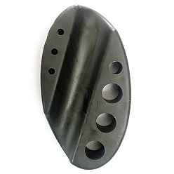 Noir Porte-gobelet d'encre de tatouage en silicone, pour l'outil de tatouage de maquillage permanent, ovale, noir, 6x11x2 cm, Trou: 13mm, 8mm, 4mm