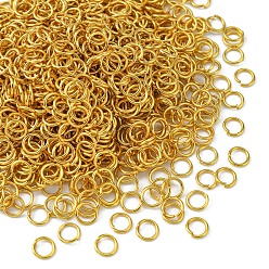 Golden Iron Open Jump Rings, Round Ring, Golden, 21 Gauge, 5x0.7mm, Inner Diameter: 3.6mm