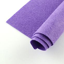 Púrpura Media Tejido no tejido bordado fieltro de aguja para manualidades bricolaje, plaza, púrpura medio, 298~300x298~300x1 mm, sobre 50 unidades / bolsa
