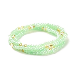 Pale Green Summer Jewelry Waist Bead, Glass Seed Beaded Body Chain, Bikini Jewelry for Woman Girl, Pale Green, 31.5 inch(80cm)