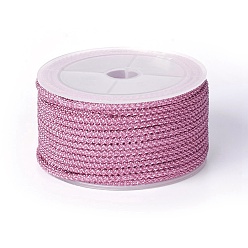Flamingo Polyester Braided Cord, Flamingo, 3mm, about 12.02~13.12 yards(11~12m)/roll