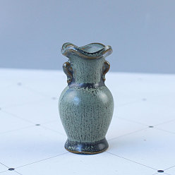 Aigue-Marine Moyen Mini vases floraux en céramique de style chinois ancien pour la décoration intérieure, petits vases à boutons floraux pour centre de table, aigue-marine moyenne, 37x37x70mm
