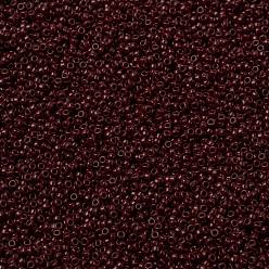 (RR419) MaRRon Rouge Opaque Perles rocailles miyuki rondes, perles de rocaille japonais, (rr 419) brun rouge opaque, 15/0, 1.5mm, trou: 0.7 mm, environ 27777 pcs / 50 g