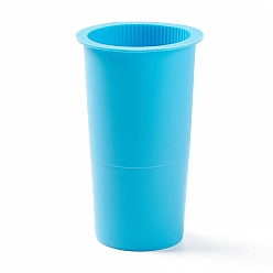 Bleu Moules en silicone de vase de cône de bricolage, moules de résine, pour la résine UV, fabrication artisanale de résine époxy, bleu, 100x60mm, diamètre intérieur: 50 mm
