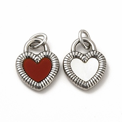 Stainless Steel Color 304 Stainless Steel Acrylic Pendants, with  Shell and Jump Rings, Heart, Stainless Steel Color, 18x14x3mm, Hole: 2.8mm