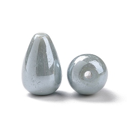 Aqua Perles acryliques opaques, larme lisse, Aqua, 15x10mm, Trou: 1.6mm, environ600 pcs / 500 g