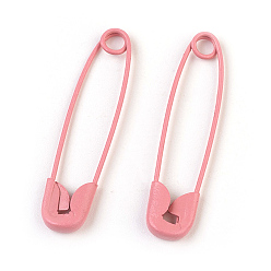Hot Pink Iron Safety Pins, Hot Pink, 30x7x2mm, Pin: 0.7mm