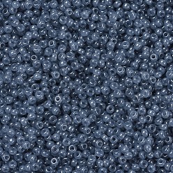 (RR2378) Transparent AcierBleu Lustre Perles rocailles miyuki rondes, perles de rocaille japonais, (rr 2378) lustre bleu acier transparent, 11/0, 2x1.3mm, trou: 0.8 mm, sur 1100 pcs / bouteille, 10 g / bouteille