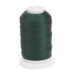 Vert Foncé Cordon de polyester ciré, plat, vert foncé, 1mm, environ 76.55 yards (70m)/rouleau